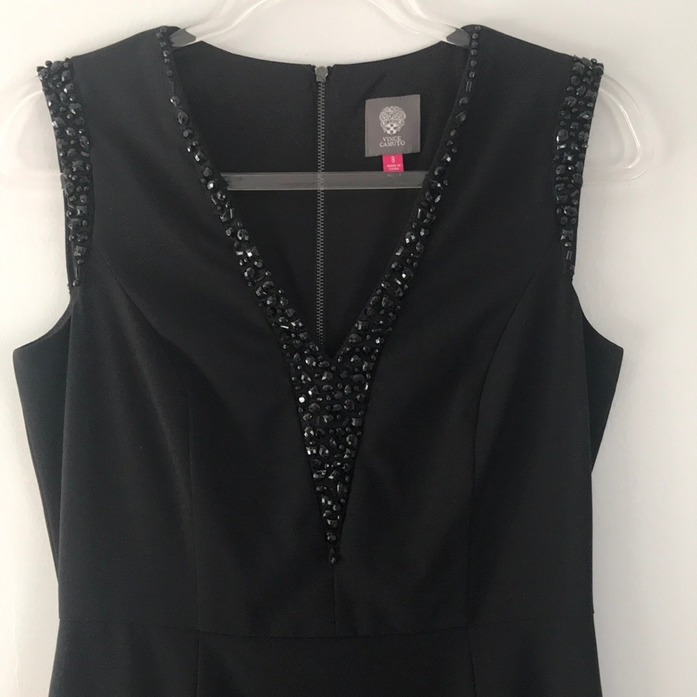 VINCE CAMUTO | 8 | Beaded V Neck | Dress
